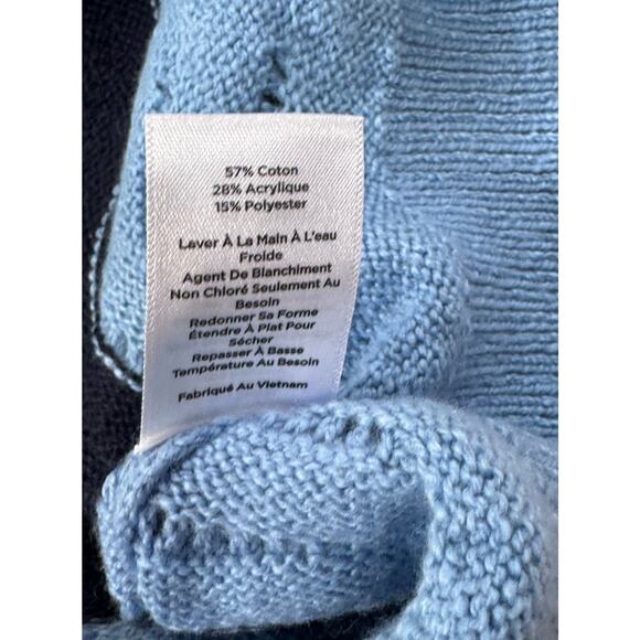 Blue and White Wave Pattern Sweater - Picture 12 of 12